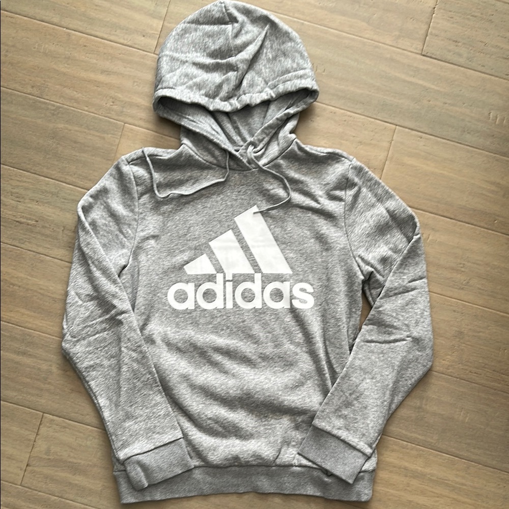 Adidas Gray Pullover Hoodie Sweatshirt
